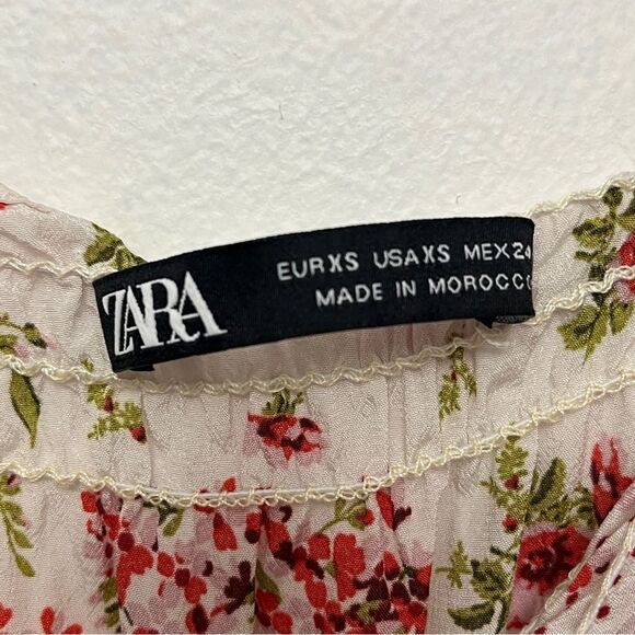 Zara Patchwork Print Short Jumpsuit Size XS - Picture 6 of 9